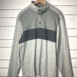 Calvin Klein Snap Cotton Long Sleeve Pullover M
